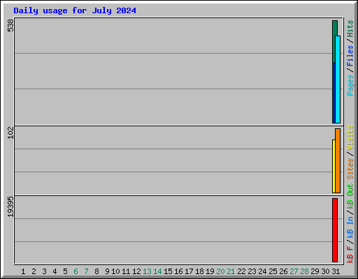 Daily usage for July 2024