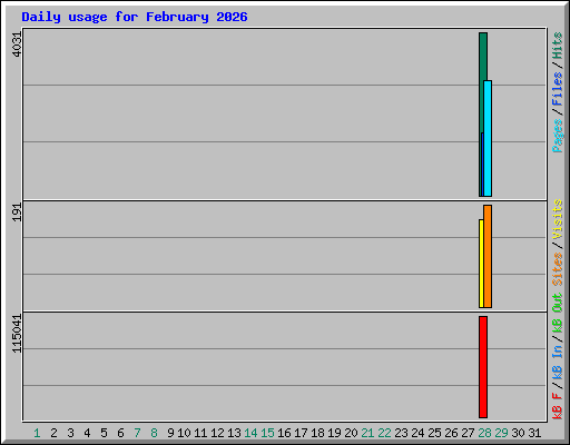 Daily usage for February 2026