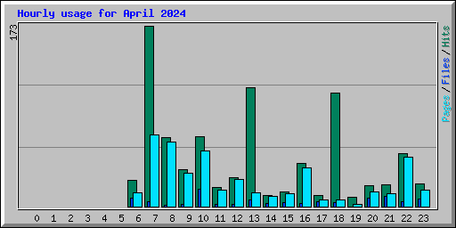 Hourly usage for April 2024
