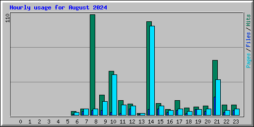 Hourly usage for August 2024