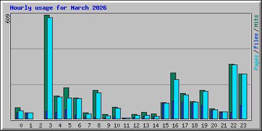 Hourly usage for March 2026